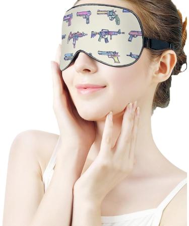 Weapons Guns Sleep Mask Eye Cover for Sleeping Blindfold with Adjustable Strap Blocks Light Night Travel Nap for Men Women - Buy Online on GoSupps.com