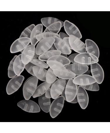 25 Pairs of Transparent Oval Silicone Nose Pads for Pressing In - 15mm - Ideal for Glasses & Sunglasses - Buy Online on GoSupps.com