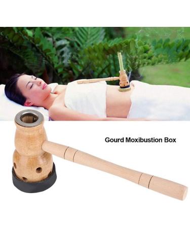 CHENGYIDA Wooden Gourd Moxa Box - Moxibustion Burner Tool for Acupuncture & Massage - Buy Online on GoSupps.com