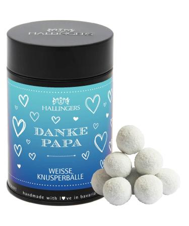 Hallingers thank you Papa - Father's Day gift crispy balls gourmet nougat chocolate & tragues for Papa father Grandpa (can) - Mother's Day gift & gift ideas for Father's Day |Anniversary friendship thanks finest almonds noble chocolate and more thank you 