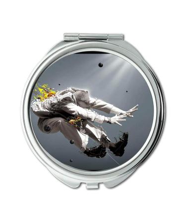 Mirror makeup mirror gundam Round Mirror bullet pocket mirror portable mirror