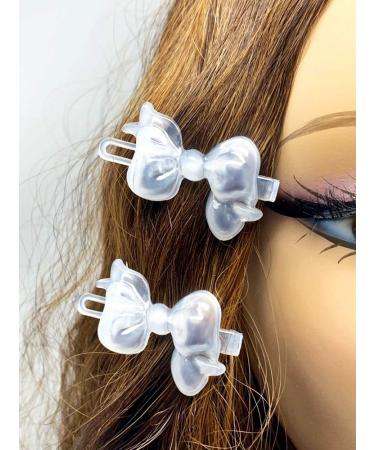 Tara Girls Self Hinge Plastic Bow Hair Barrettes Set of 2 (BR20) - Buy Online on GoSupps.com