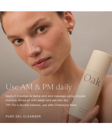 Oak Essentials Pure Gel Cleanser | Clarifying Gel Face Wash with Aloe and Amino Acids | Removes Dirt & Oil Without Drying 5 Fl Oz - Buy Online on GoSupps.com
