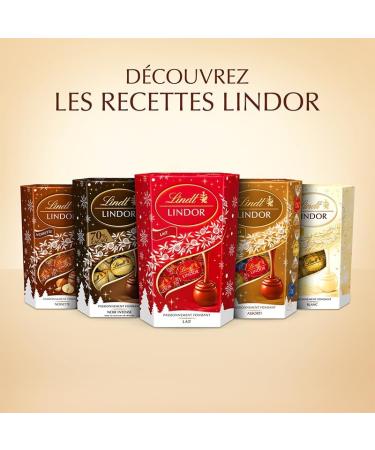 Lindt - Cornet LINDOR - Assortiment de Chocolats Blancs - C ur fondant - Id al pour No l 200g Blanc 200g - Buy Online on GoSupps.com