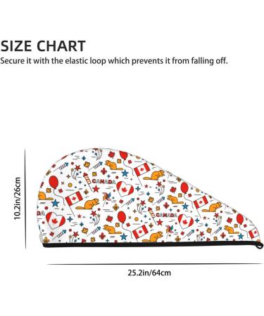 Canada Day Microfiber Hair Towel - Soft Super Absorbent Wrap for Women | Quick Dry Coral Velvet Cap for Long Curly & Thick Hair - Buy Online on GoSupps.com