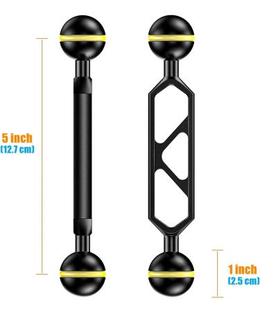 Seafrogs 5 Double Ball Arm - Lightweight Aluminum Alloy Diving Equipment for Underwater Photography - Buy Online on GoSupps.com
