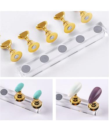 Liujzzj 2 Set Acrylic Nail Art Practice Stand | Magnetic Nail Tip Holder for DIY Manicure & Fingernail Display - Buy Online on GoSupps.com