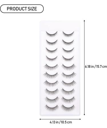 POPETPOP 10 Pairs Fake Eyelashes 3d False Eyelashes Extensions Beauty False Lashes Soft Fake Eye Lashes Cosplay Performance Eyelash Dense False Lashes Natural Cosmetic Chemical Fiber 6d - Buy Online on GoSupps.com