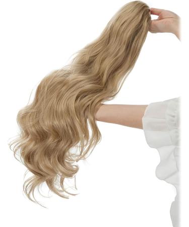 Real Fashion Drawstring Ponytail Hair Extensions Long Wavy Ponytail Blonde Black Brown 24" Clip in Hairpiece for Daliy Party Use Ash Blonde - Buy Online on GoSupps.com