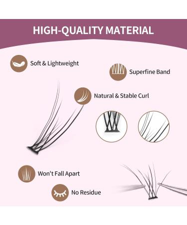 Premium Individual Lashes - 220 Clusters Eyelash Extensions | 4 Types: Natural Fairy Manga Bottom | DIY Lashes at Home (6-11mm Mixed - Buy Online on GoSupps.com