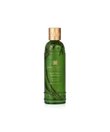 SPA CEYLON Aloe Vera & Pandanus Massage & Bath Oil | Natural Therapy Blend | Soothing Body Ritual | Body Oil Massage | Oil for Massage Therapy