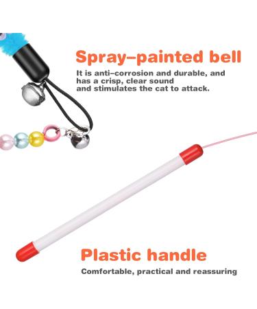 Interactive Cobee Cat Toys with Springs - 6 Colorful Plush Worms & Bells for Cats - Retractable & Replacement Furry Tail Toys - Buy Online on GoSupps.com