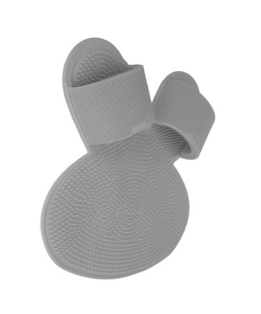 Foot Exfoliating Mat Flexible Durable Silicone Shower Foot Cleaner for Women (GREY)
