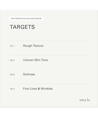 Amala Skin Perfecting AHA Sleep Serum - Resurface Texture Smooth Fine Lines with 5% AHA & Gaba - Overnight Skin Restoration (30 ml) - Shop Internationally - Buy Online on GoSupps.com