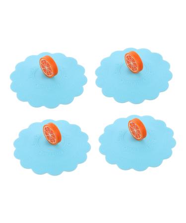 Alipis 4pcs Covers Mug Hot Drink Dustproof Lid Use Cups Cover Leakproof Camping Sealed Bottle Fruit Food