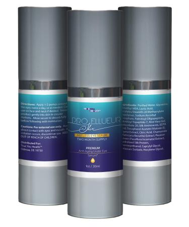 Pro Ellueur Skin Serum - Ageless Eye Serum | Two Month Supply - Reduce Wrinkles & Dark Circles - With Alpha Hydroxy Acids - Buy Online on GoSupps.com