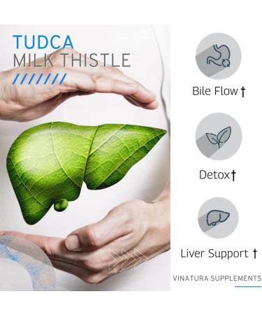 VINATURA Tudca Milk Thistle 1250mg - Liver & Gallbladder Support - USA Made - 90 Capsules - Buy Online on GoSupps.com