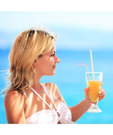 200pcs Disposable Plastic Straws Flexible Bendy Straw - PA Free Bulk Drinking Suppliers Perfect for Parties/Bar/Beverage Shops/Home Straws for Kids and Adults (Stripe) - Buy Online on GoSupps.com