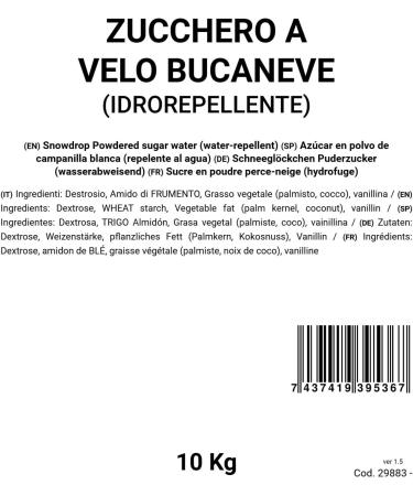 Bongiovanni Natural Sugar powder snowdrops waterrepellent 10 kg - Buy Online on GoSupps.com