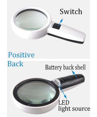 LED Illuminated Hand-held Magnifier Portable Reading Aid Magnifier 30X High Definition Lens for Reading Inspection Welding Needlework Repair Hobbies and Crafts Good Times - Buy Online on GoSupps.com