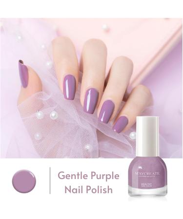 TBeautfave Purple Nail Polish Quick Dry Peel Off Nail Varnish Pastel Violet Long Lasting Nail Polish Water Based Natural Nail Polish for DIY Nail Art No Need Cure J49 - Buy Online on GoSupps.com