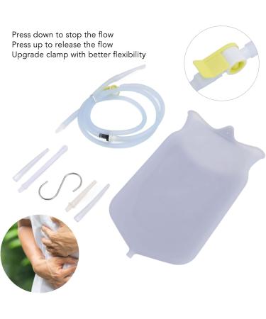 Buy 2L Non-Toxic Silicone Inlet Bag Set - Phthalate-Free Anal Shower with Hose & 4 Nozzles for Intestinal Cleaning | International Shipping Available - Buy Online on GoSupps.com