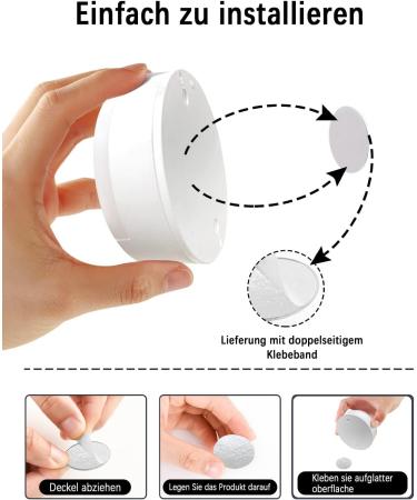 Flowood Night Light with Motion Detector - 4 LED Stair Lights for Kids' Rooms Hallways Bedrooms Kitchen & Cabinets - Battery Operated Warm White T031-W4 - Buy Online on GoSupps.com