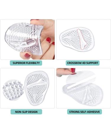 Premium Metatarsal Pads for Women - Silicone Ball of Foot Cushion Inserts | All-Day Pain Relief | Light Yellow & Transparent - Buy Online on GoSupps.com