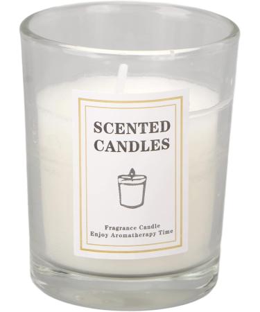 Scented White Soy Wax Candle | Rich Fragrance & Odor Removal | Elegant for Bedroom Office & Bar - International Shipping Available - Buy Online on GoSupps.com