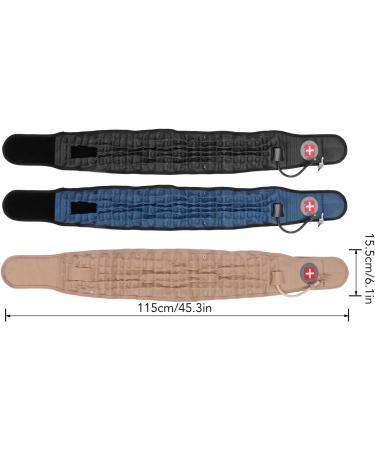 Inflatable Long Vertebrae Traction Belt for Lower Back Pain Relief - Adjustable Lumbar Support in Khaki for Men & Women - Buy Online on GoSupps.com