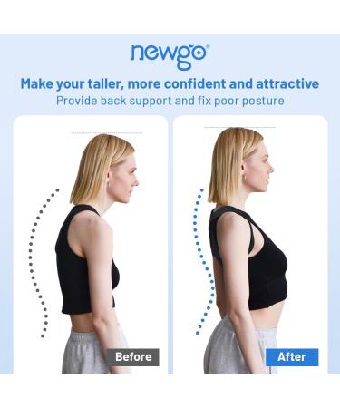 NEWGO Posture Corrector Back Brace - Adjustable Posture Support for Men & Women | Mid & Upper Spine Pain Relief | Breathable Design for Comfort - Buy Online on GoSupps.com