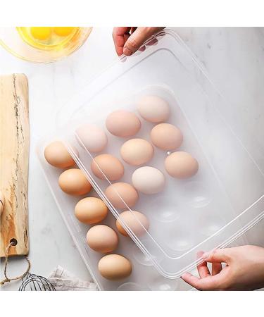 CWDRDX Egg Holder for Refrigerator Deviled Egg with Lid Fridge Egg Storage Stackable Plastic Egg Containers 24 Egg - Buy Online on GoSupps.com