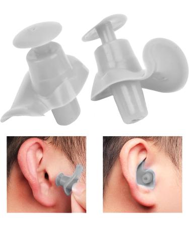 Swimming Ear Plugs - Waterproof Reusable Silicone Swim Earplugs for Kids & Adults | Gray - Buy Online on GoSupps.com