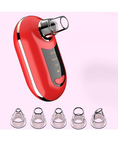 UPQRSG Blackhead Remover Pore Vacuum Mini Handheld Blackhead Remover Suctioner 3 Modes USB Rechargeable Electric Pore Extractor with 5 Suction Heads Facial Pore Cleaner for Women or Men(Red) - Buy Online on GoSupps.com