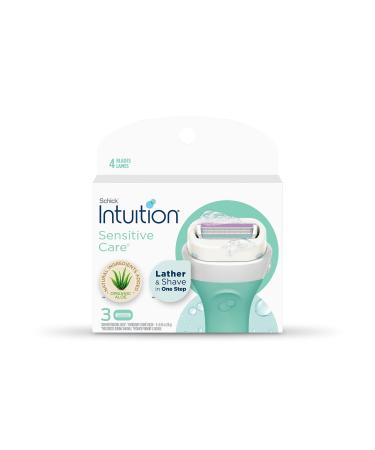 Schick Intuition Sensitive Skin Womens Razor Refills with Vitamin E & Aloe, Pack of 1(count of 1)