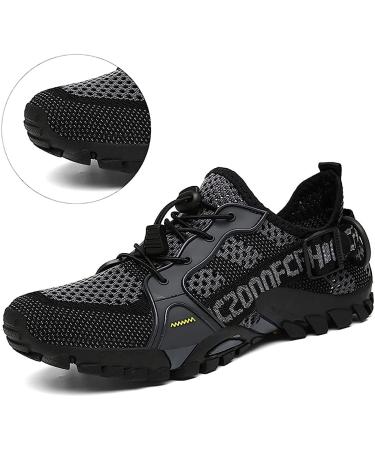 TANGYUGEN Water Shoes Men Women Quick Drying Outdoor Hiking Aqua Shoes - Grey - Buy Online on GoSupps.com
