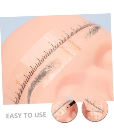 DOITOOL Eyebrow Stencil 50pcs Eyebrow Positioning Ruler Makeup Kits Measuring Ruler Eyebrow Shaping Stencil 18.00X3.80X0.10CM Yellow - Buy Online on GoSupps.com