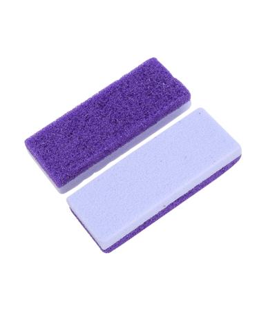 Heallily 2 x purple foot peeling sponge foot care peeling cornea cleaning sponge feet foot scrubber for dead skin (purple)