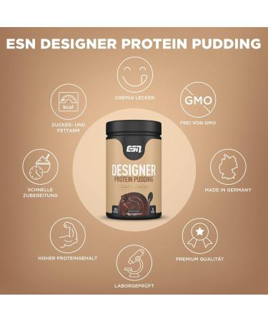 ESN Designer Protein Pudding Chocolate 360g | High Protein Mix Made in Germany 23g Protein per Serving - Premium Quality Pudding Powder - Buy Online on GoSupps.com