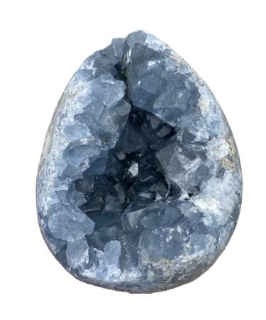 Room Decoration Natural Raw Rough Blue Celestite Crystal Cluster Geodes Stones (Size : 150-200g)