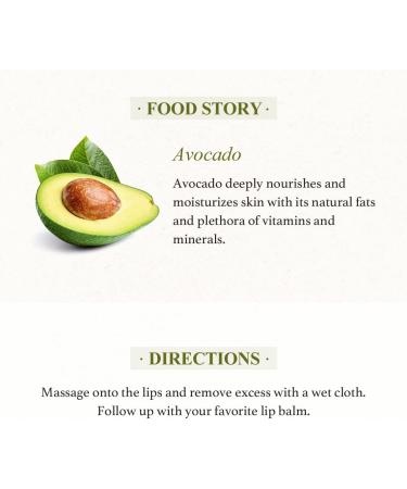 SKINFOOD Gommage l vres l'avocat et au sucre soin hydratant de nuit avec gommage l'avocat et au sucre exfolie parfaitement les l vres pour laisser sortir les l vres lisses et douces 14 g - Buy Online on GoSupps.com