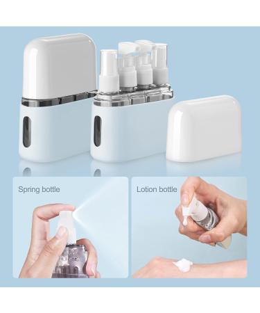 Madenia Travel Bottles Set - 50ml Clear Air Travel Containers for Cosmetics - 4 pcs Liquid Storage with Labels & Box - Perfect for International Travel - Buy Online on GoSupps.com