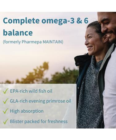 Pharmepa Complete Omega 3 Fish Oil with Omega 6 GLA & Evening Primrose Oil 1000mg - Lemon Flavor - 60 Count (30 Servings) - Buy Online on GoSupps.com