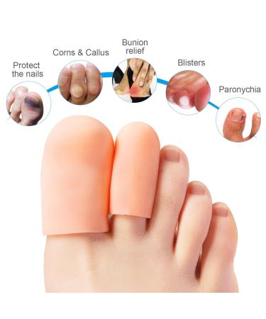 Gel Toe Caps - 10 Pairs Silicone Toe Protectors for Pain Relief and Protection - Men and Women Finger Support Gloves - Buy Online on GoSupps.com