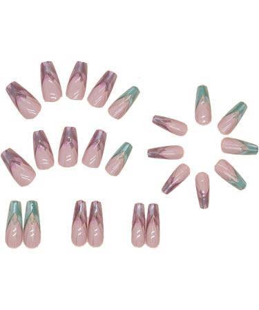 Mxshc Press on Nails for Women | Colorful Irregular False Nails | Portable Women Press on Nails User Friendly Fake Nails for Dates Birthday Parties - Buy Online on GoSupps.com