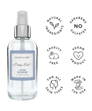 Olivia Care Body Mist Spray Made with Natural Lotus Blossom Fragrance Scent - Refreshing Soothing & Cooling- Eliminate Odor with Fresh Aroma - Buy Online on GoSupps.com