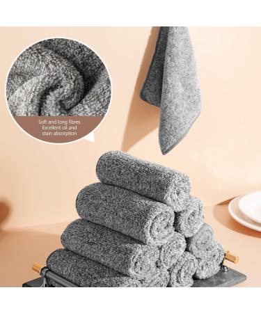Dishcloth Bamboo Fiber Dish Towel Household Cleaning Cloths Rags Dishcloths 25*25cm_10pcs - Buy Online on GoSupps.com