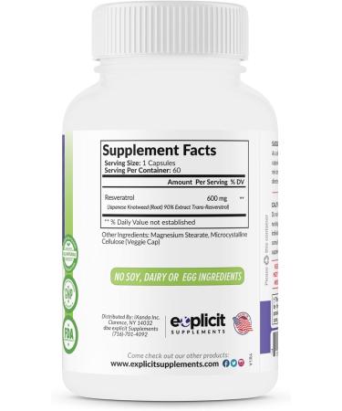 All Natural & Pure Resveratrol Supplement - Max Strength 1200mg Daily - 90% Extract Trans Resveratrol - 1 Month Supply - Buy Online on GoSupps.com