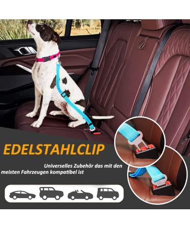 Buy Adjustable Dog Seat Belt 2-Piece Set | Blue Dog Safety Belt for Car - Premium Quality & International Shipping - Buy Online on GoSupps.com