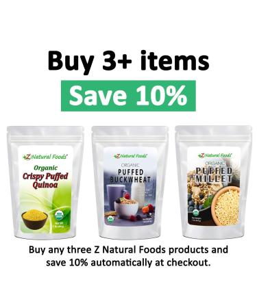 Organic Crispy Puffed Quinoa - Made in USA - Healthy Ancient Grain for Snacks, Soup, Cereal & Salad - 1 lb - Vegan, Gluten Free, Non GMO, Kosher - Buy Online on GoSupps.com